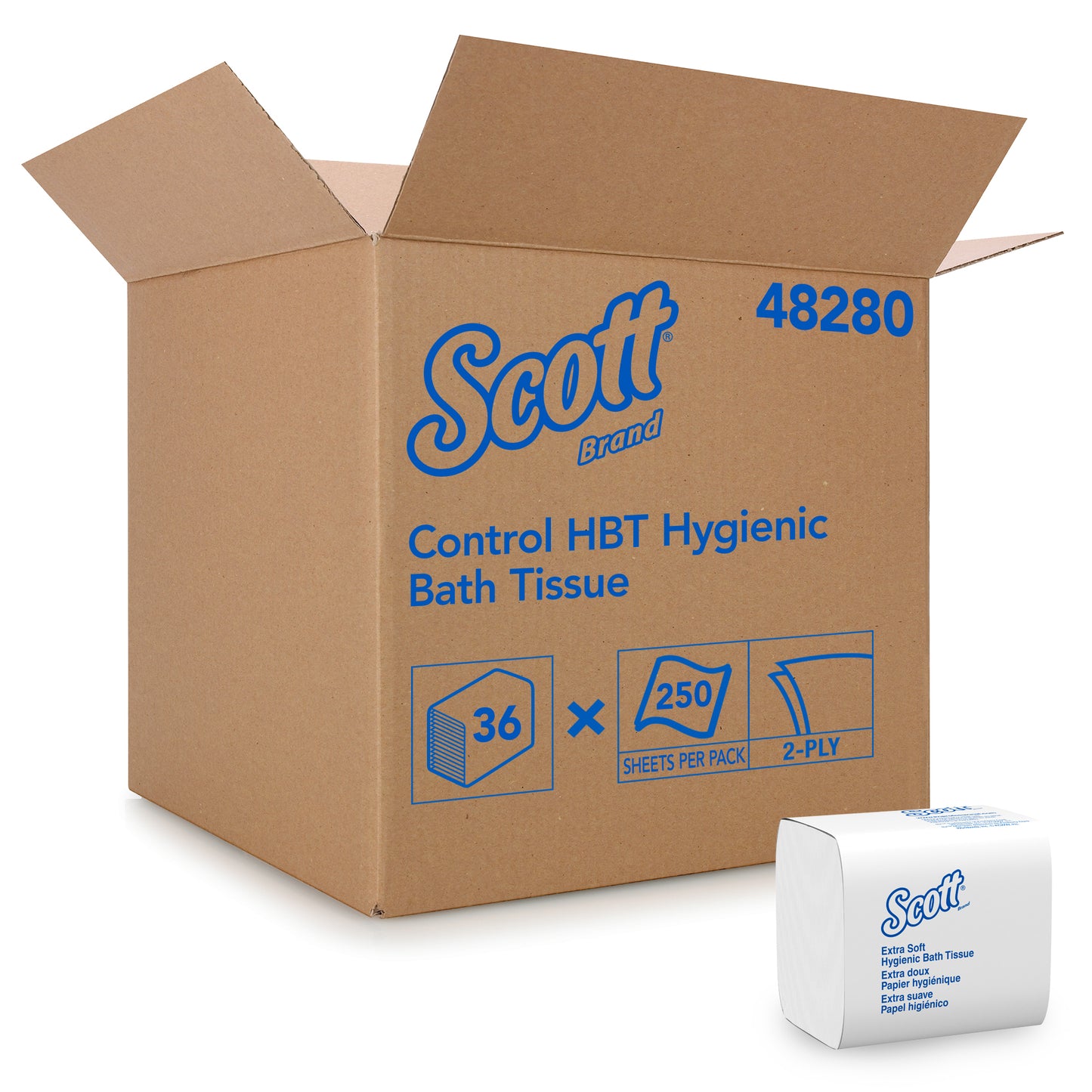 Scott Hygienic Bath Tissue White 2-Ply 8.3" x 4.5"