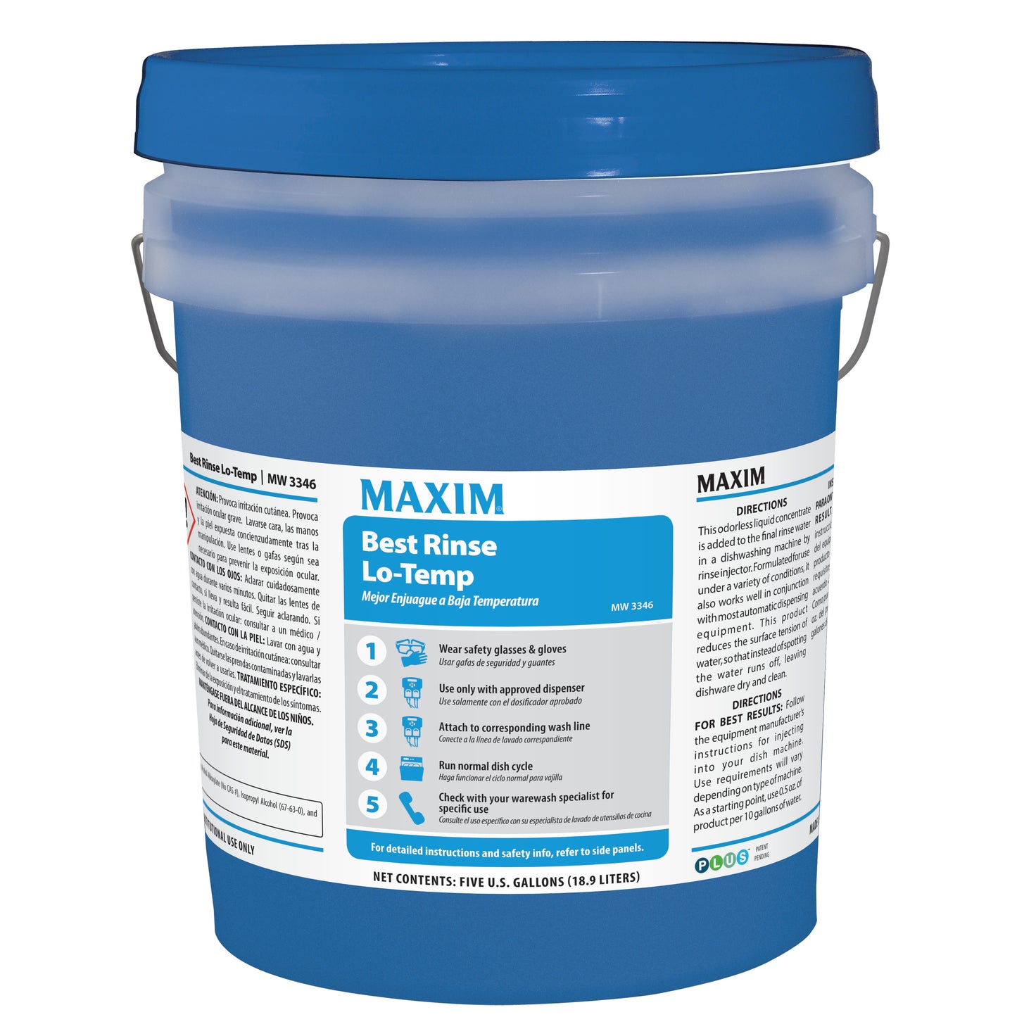 Maxim Best Rinse Lo-Temp Additive 5 Gallon, No Scent, MW3346