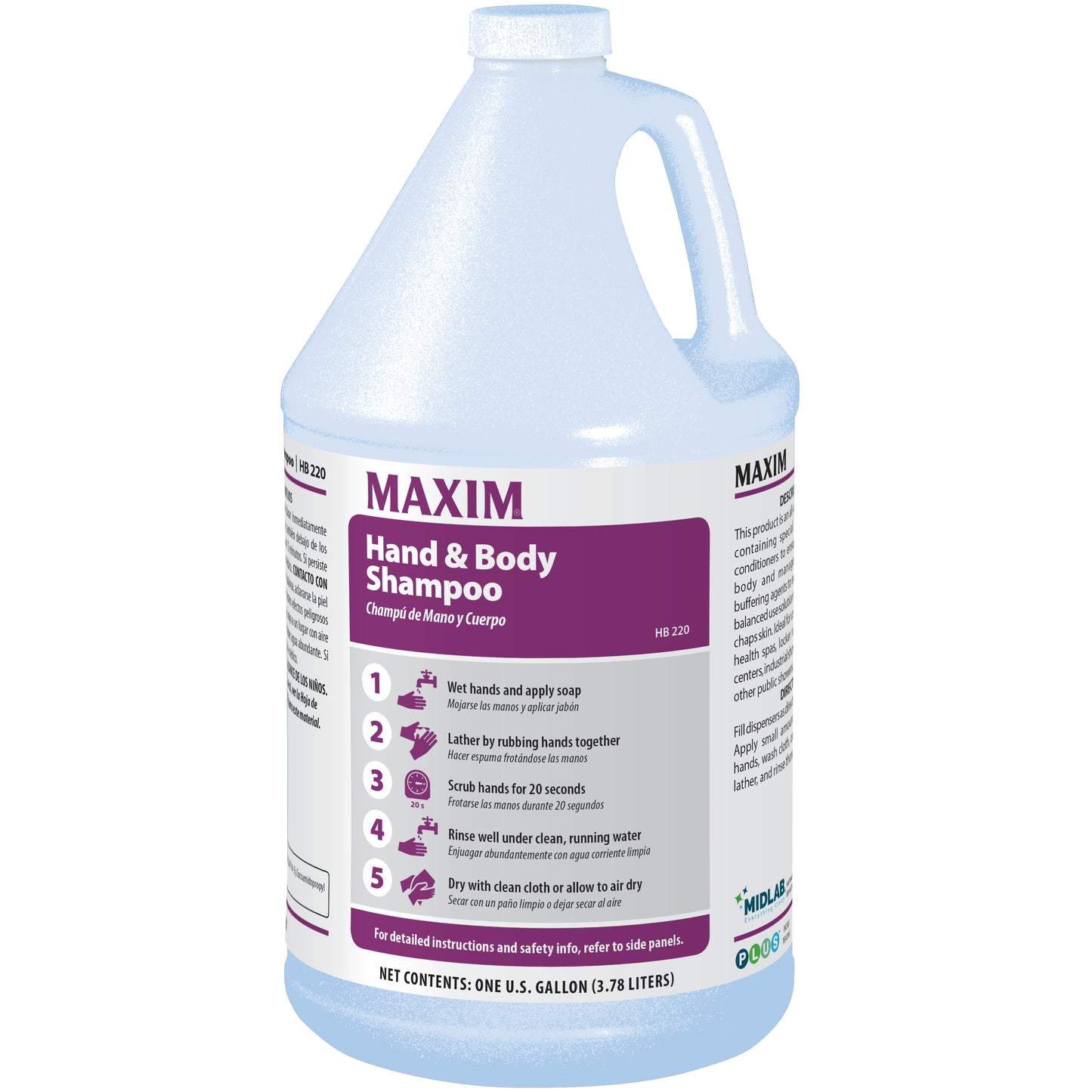Maxim Hand & Body Shampoo 1 Gallon Herbal Scent HB220