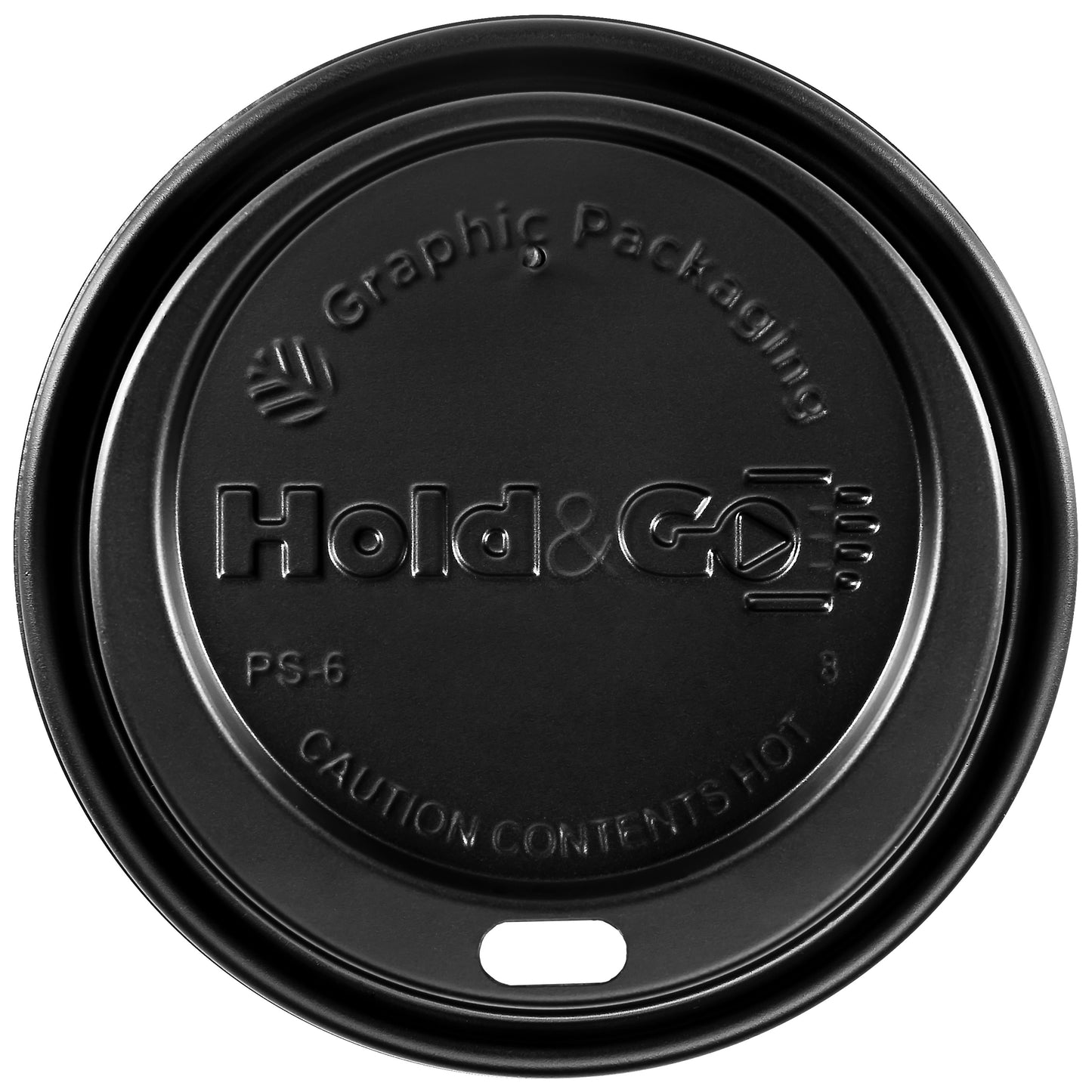 Hold&Go Lock Back Black Dome Lid For 12/16/20 oz Insulated Hot Cups