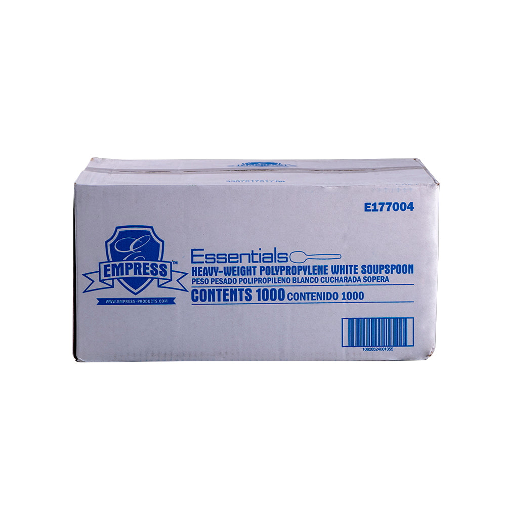 Heavy Weight Soupspoon Polypro White Dense Pack