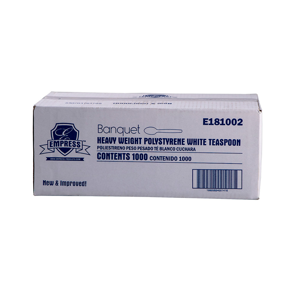 Heavy Weight Teaspoon Polystyrene White Dense Pack