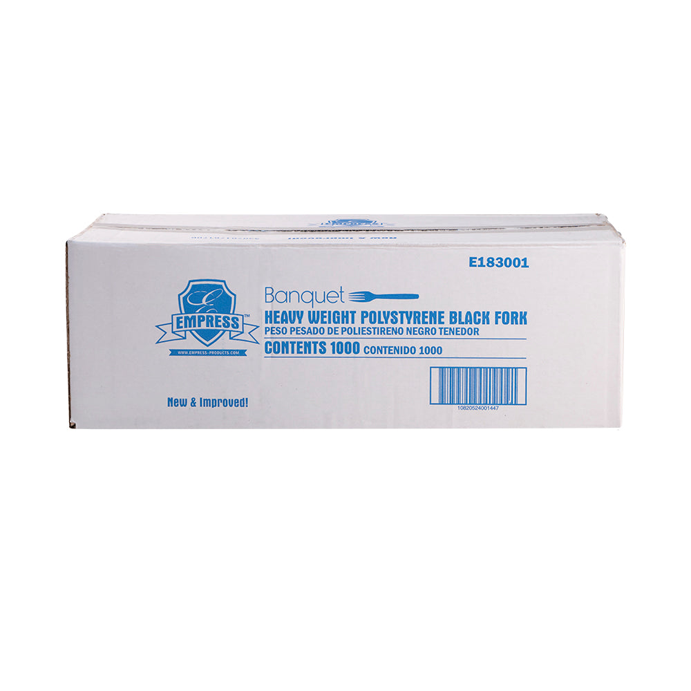 Heavy Weight Fork Polystyrene Black Dense Pack