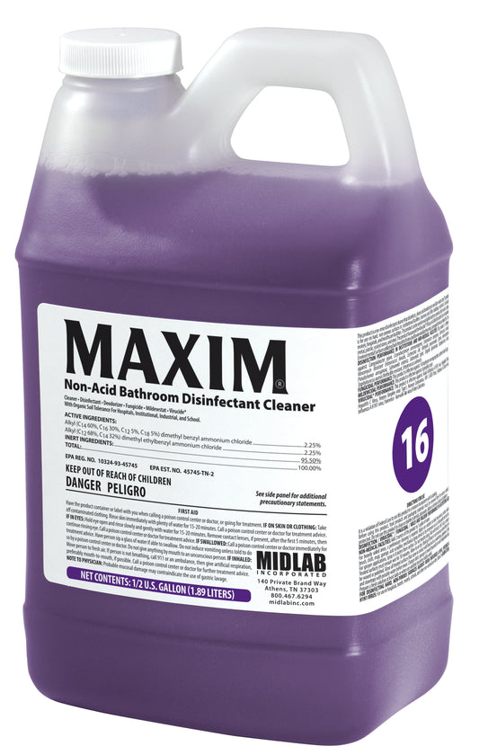 #16 Maxim Non-Acid Disinfectant 64 oz. Floral Scent 6516