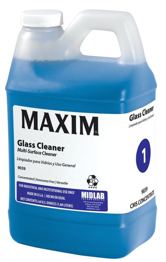 #1 Glass Gleaner 64 oz. Blue