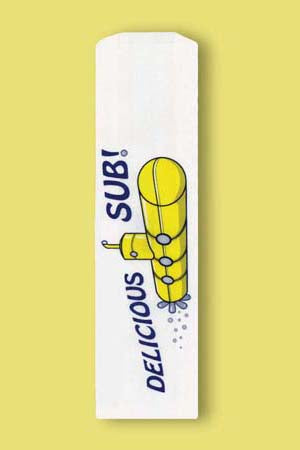 Delicious Submarine Sandwich Bag 4 1/2" x 2" x 16" Printed Delicious