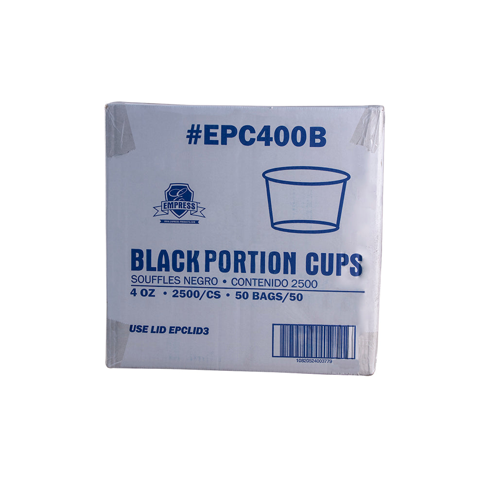 Plastic Portion Cup 4oz Black