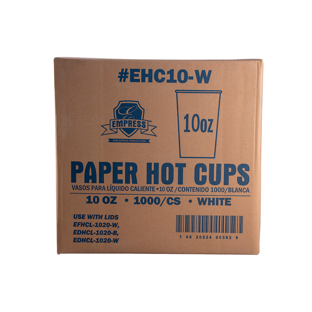 Paper Hot Cup 10oz Squat White