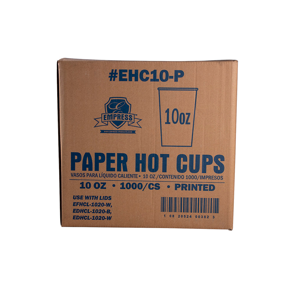 Paper Hot Cup 10oz Squat Stock Good Day Print