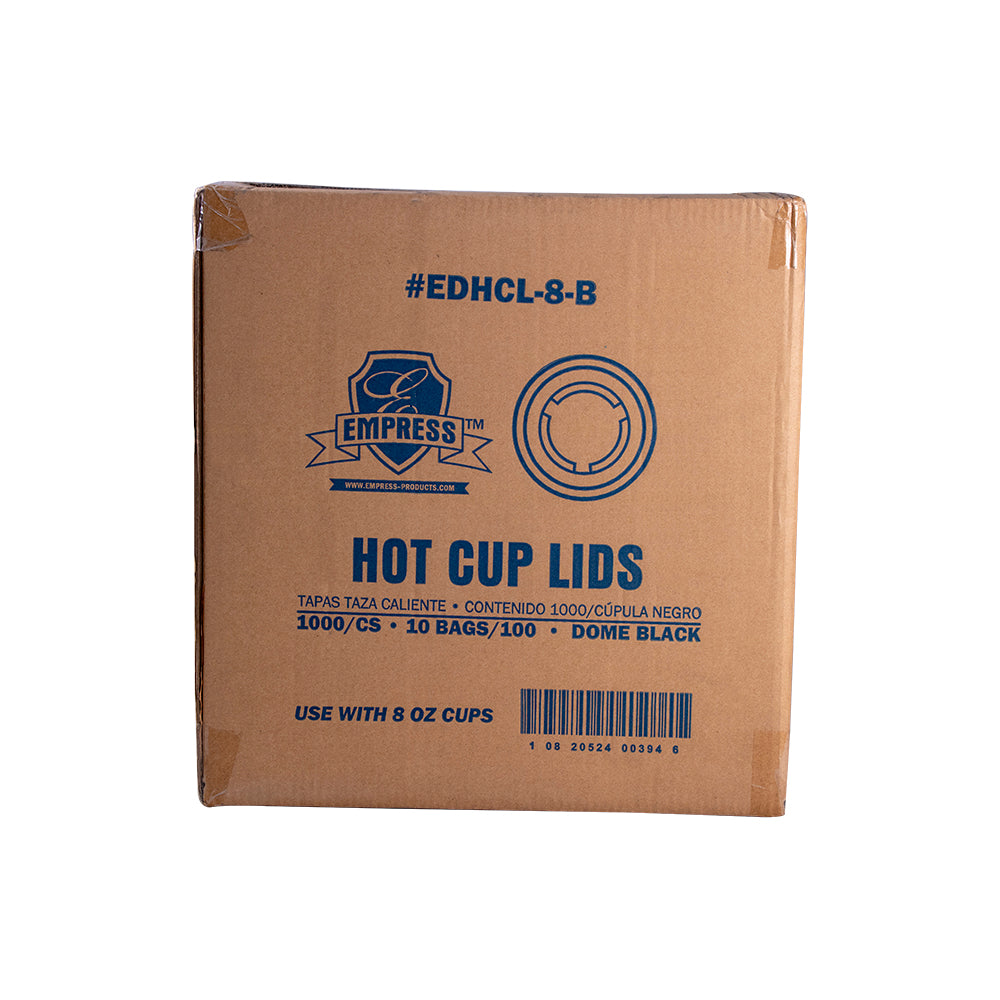 Dome Lid for 8oz Paper Hot Cup Black