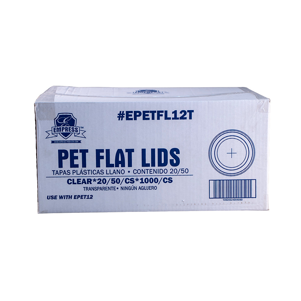 Flat Straw Slot Lid Fits 9 oz Squat & 12oz Tall PET Cup