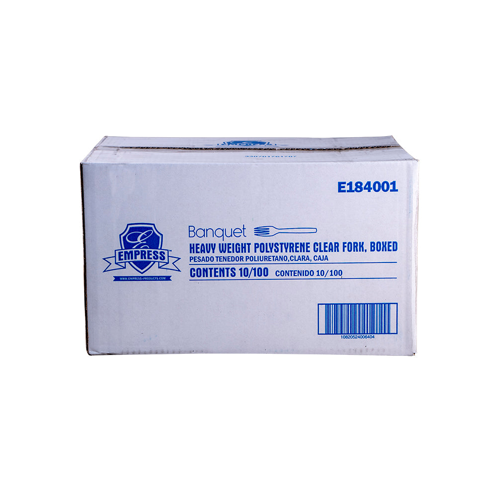 Banquet Heavy Weight Fork PS Clear Boxed