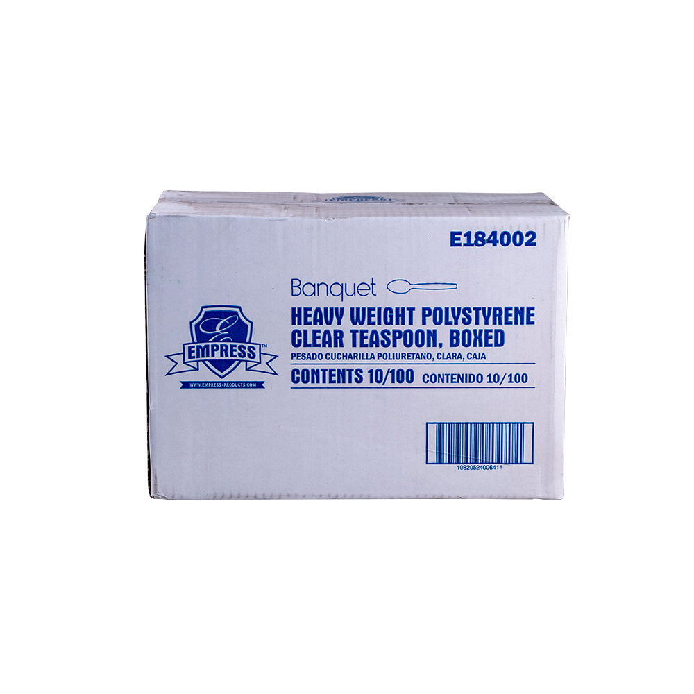 Banquet Heavy Weight Teaspoon PS Clear Boxed
