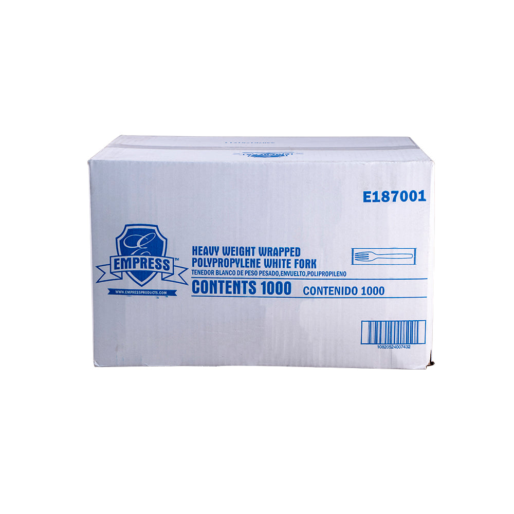 Fork White Wrapped Heavy Weight Polypro