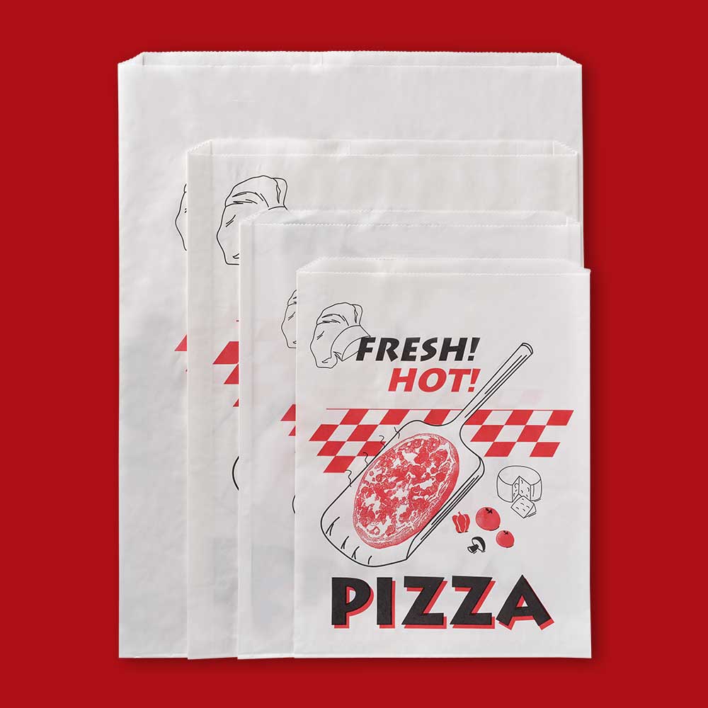 Fresh Hot Pizza Bag 12" x 15" Printed