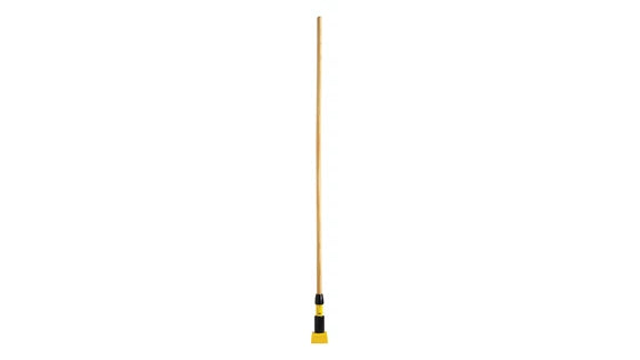 Gripper Clamp Style Wet Mop Handle Wood/Yellow Plastic Head, 60"