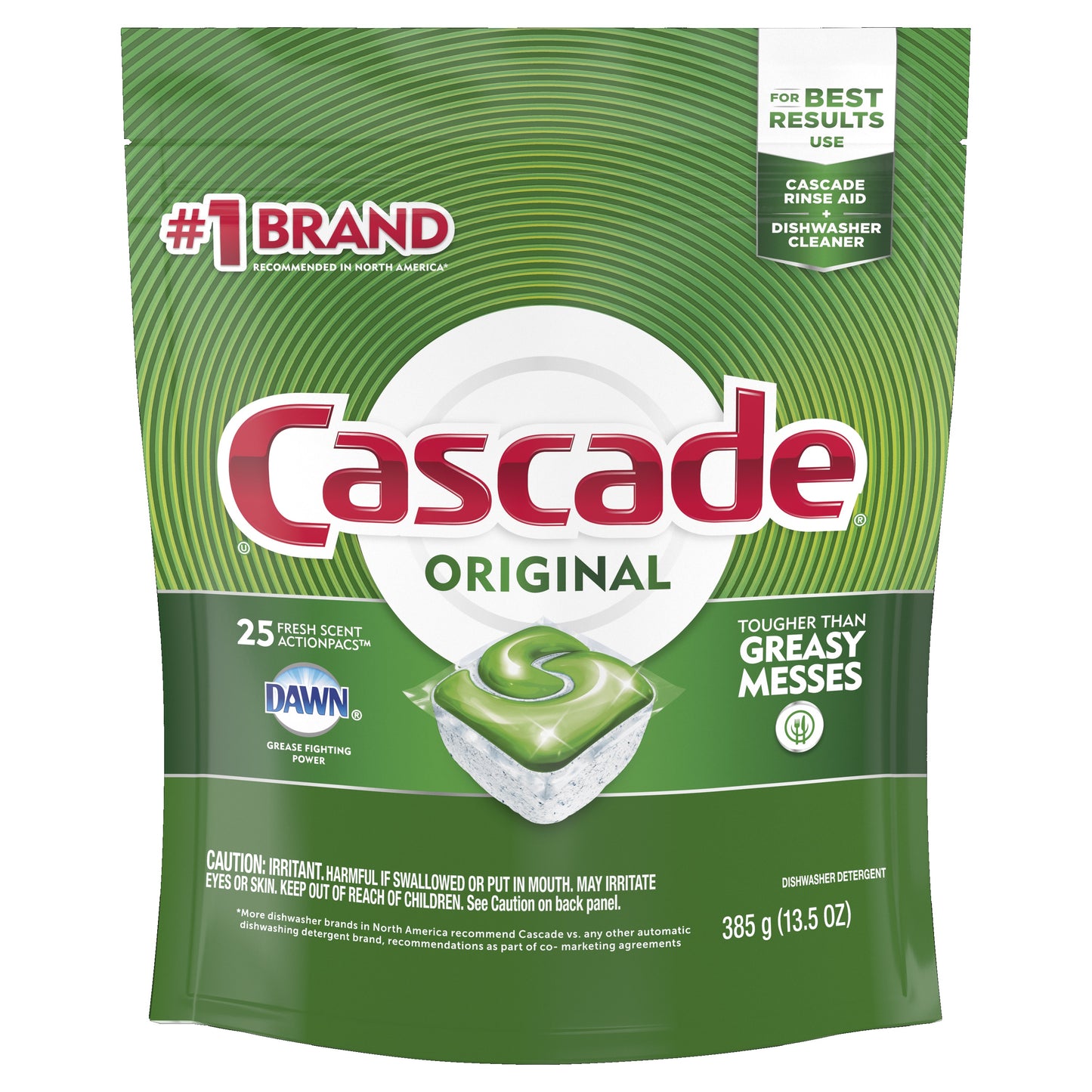 Cascade Original Action Pacs 25 Count Fresh Scent