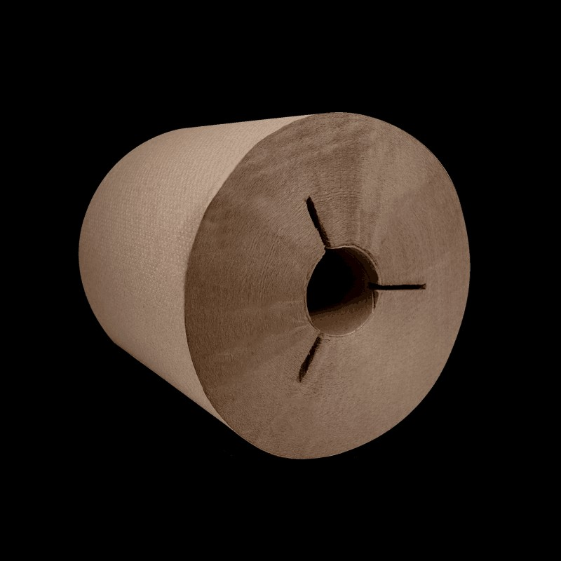 7.88" Y-Notch Hardwound Roll Towel Kraft 1-Ply 2" Core 800'