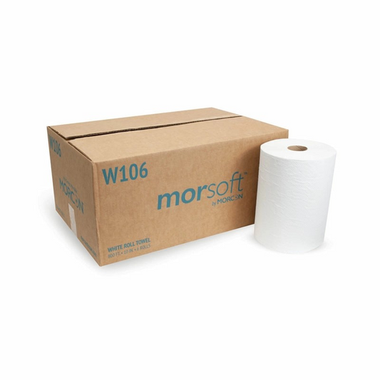 10" Hardwound Roll Towel White 1-Ply 2" Core 800'