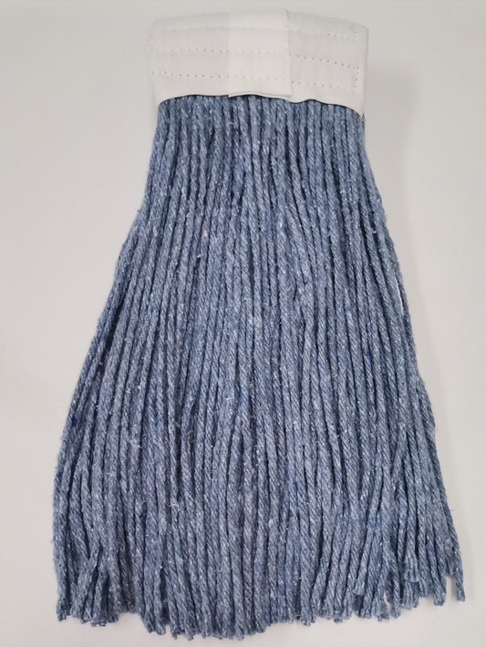 20 oz. Blue Blended Cut-end Wet Mop Mop Head W/ 5" Head Band