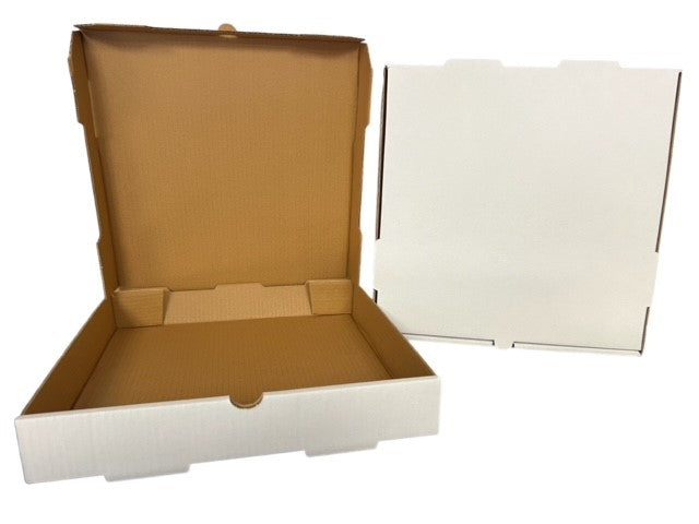 12x12x2 White Plain Pizza Box White / Kraft B Flute