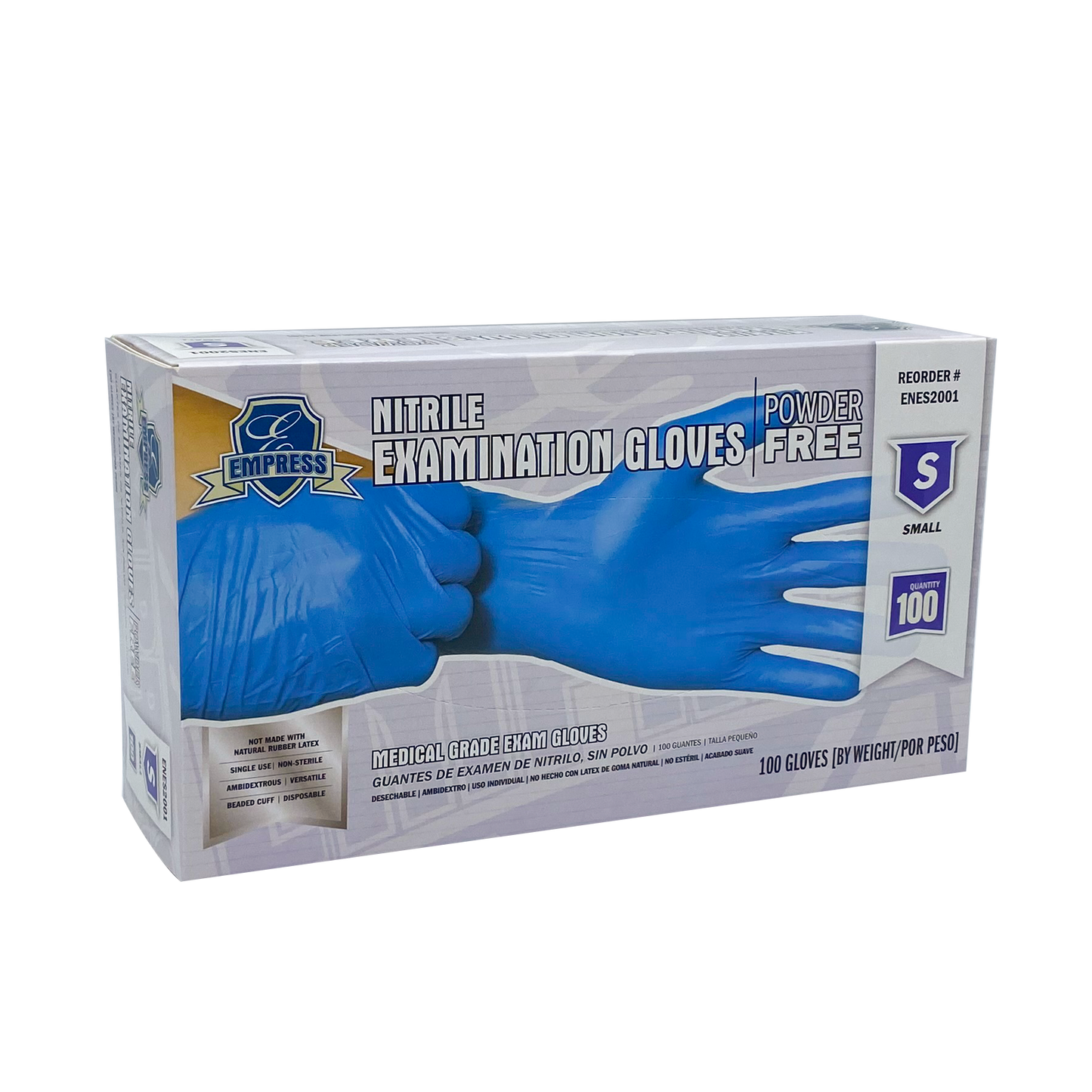 Exam Grade Nitrile Glove Blue Powder Free Small