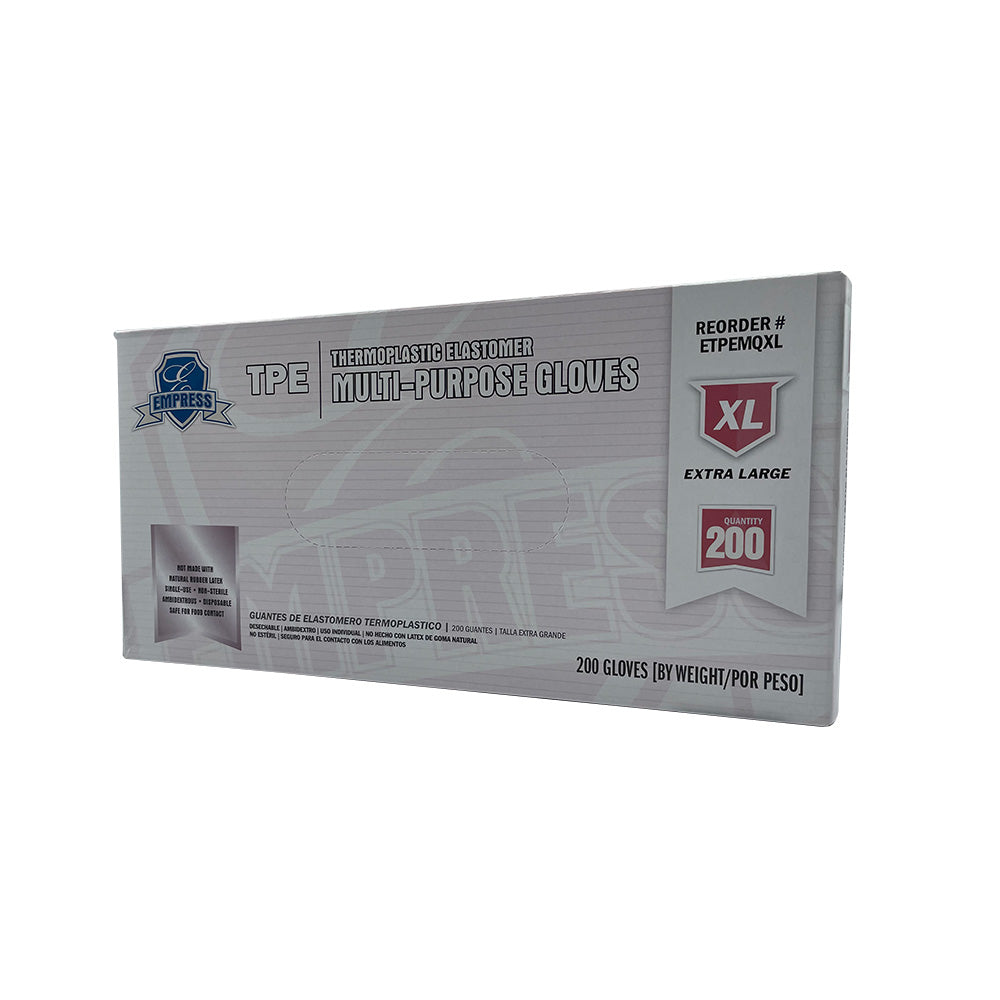 Thermoplastic Elastomer Glove X-Large Clear (TPE)-MQ