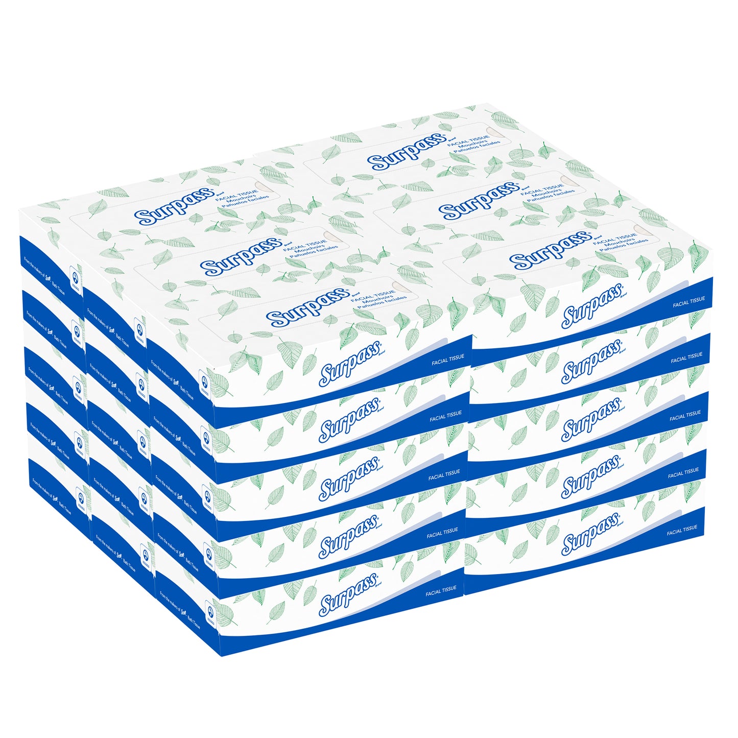SURPASS Facial Tissue White 2 Ply 8" x 8.3"