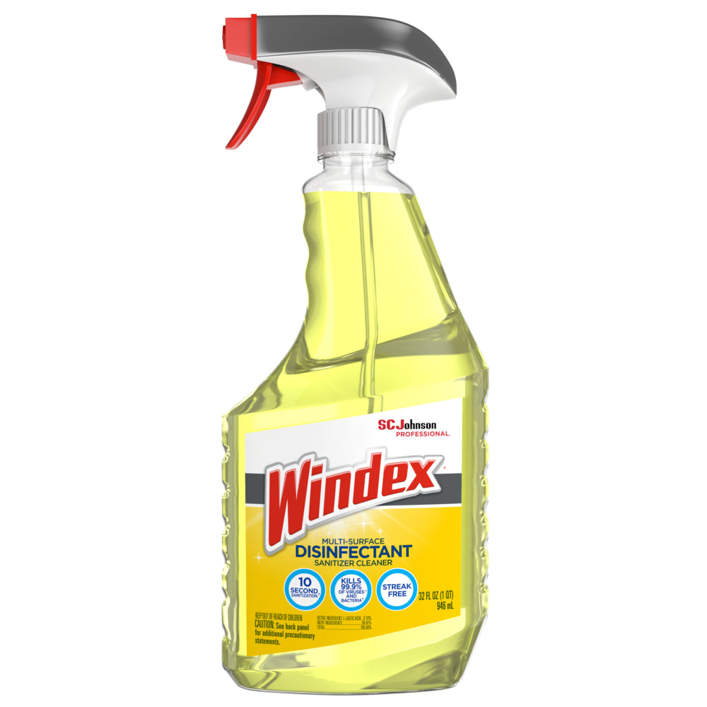 Windex Multi-Surface Disinfectant Trigger Spray 32 oz Yellow