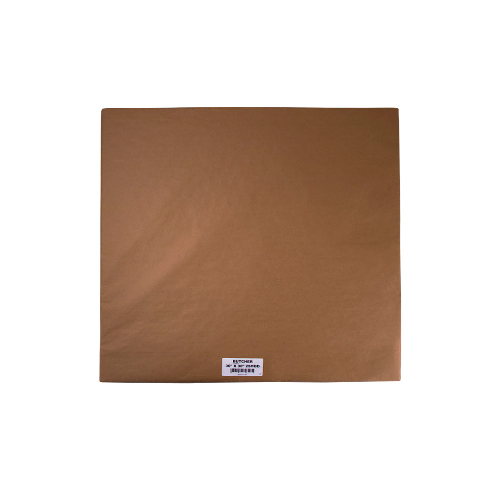 30"x30" White Butcher Paper Sheets 40# Basis Weight
