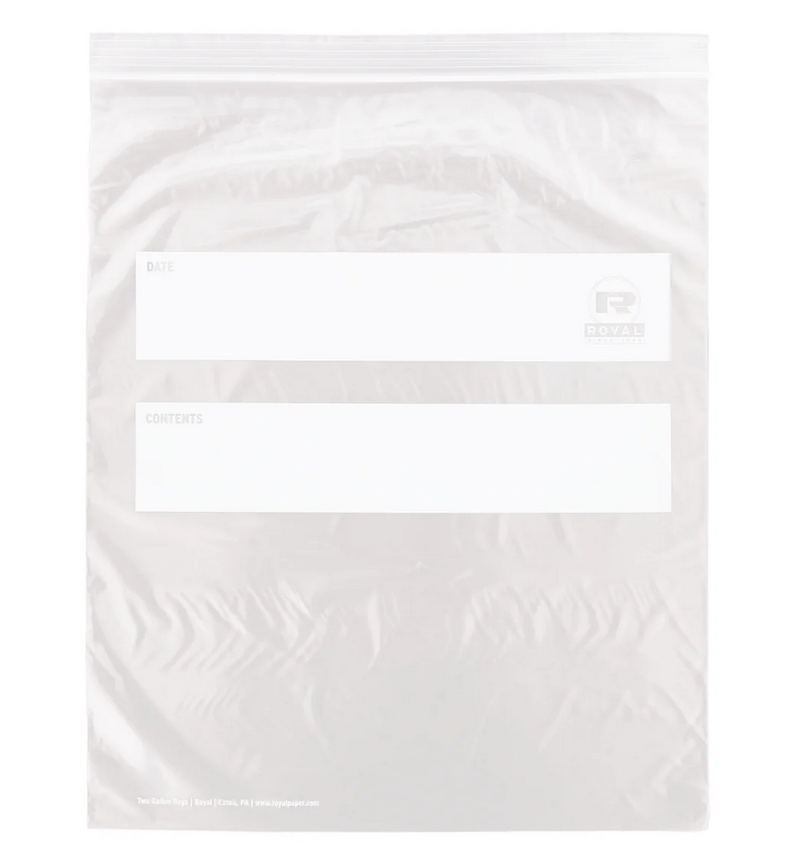 Double Zipper Bag Two Gallon 13" x 15.63"