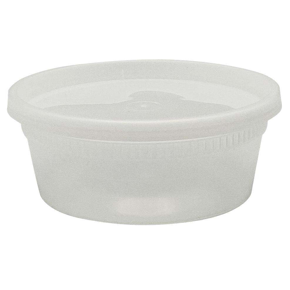 Heavy Duty Deli Containers 8 oz, Clear, Combo Pack