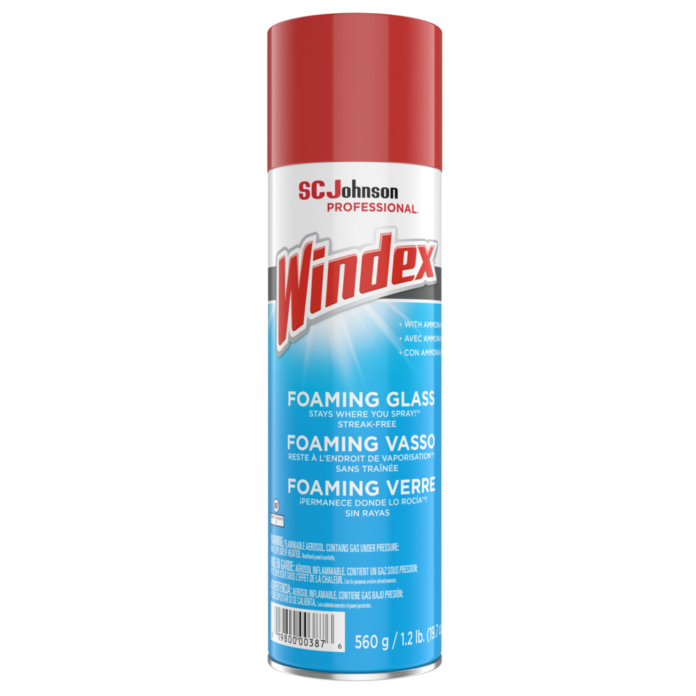 Windex Glass Cleaner 19.7 oz, Foaming Aerosol