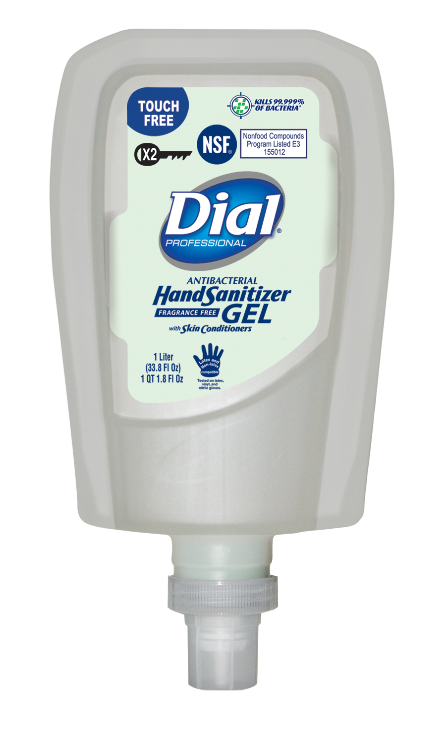 Gel Hand Sanitizer Fit X 2 Touch-Free Refill 1 Liter