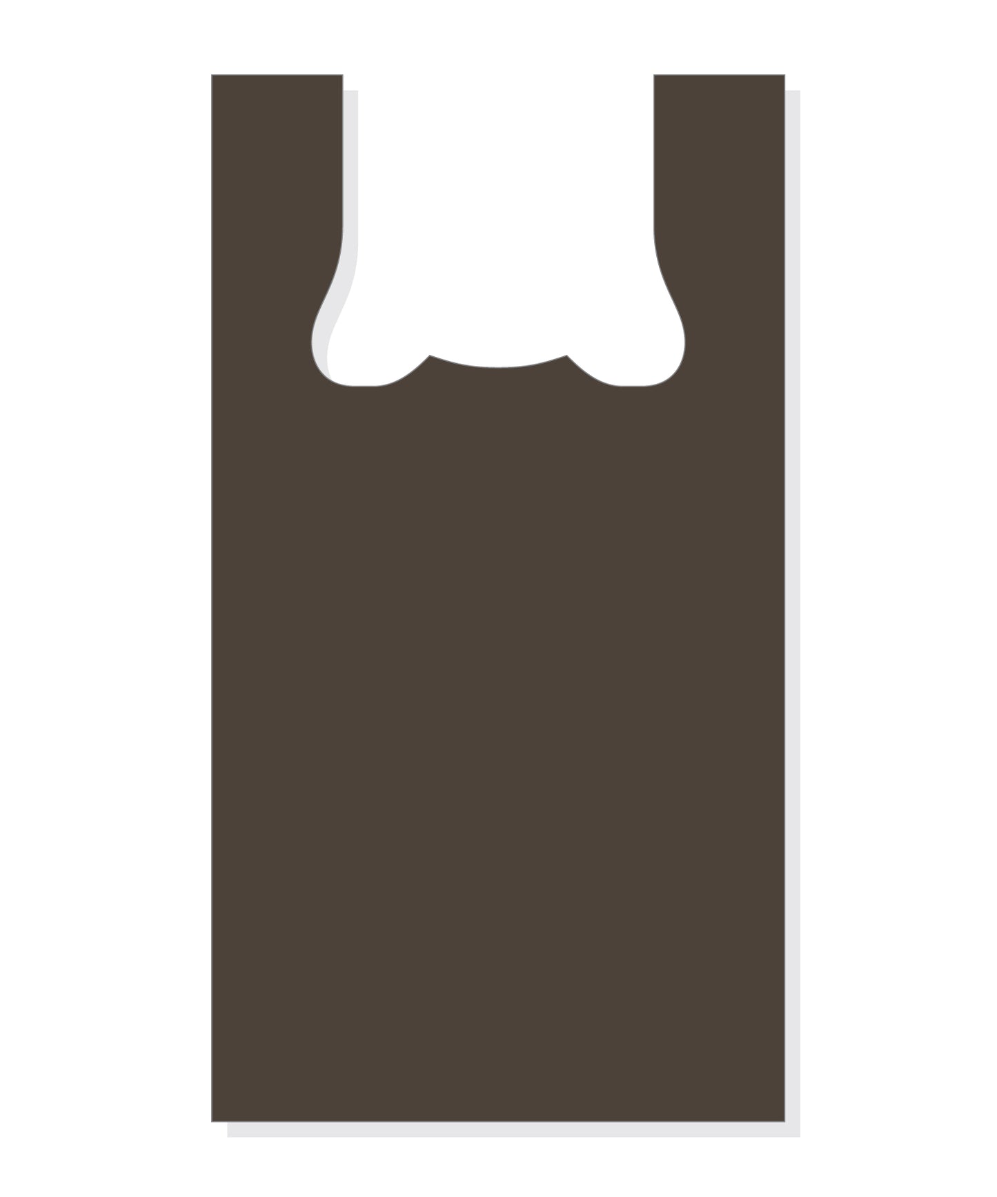 11.5 x 6.5 x 21 Brown T-Sack THANK YOU Print