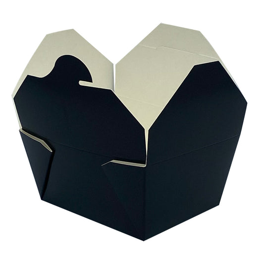 #1 Folded Takeout Box Black 4.875" x 3.5" x 2.5"