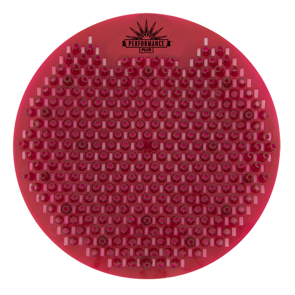 Splash Free Burgundy Urinal Screen Round Orchard Spice Scent