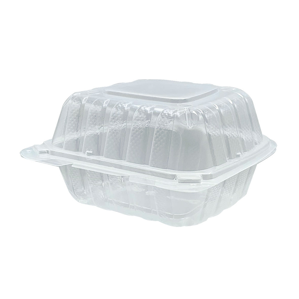 PP Hinged Container Vented Clear 6" x 6" 1 Compartment
