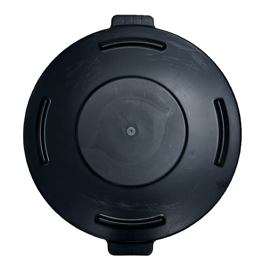 Lid For Round Waste Receptacle 32 Gallon , Gray
