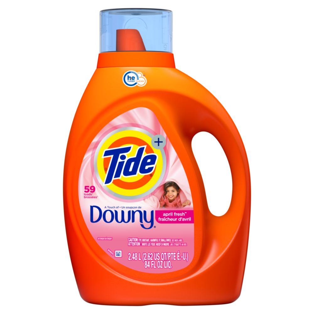 Tide Laundry Detergent Touch Downy 84 oz , April Fresh Scent