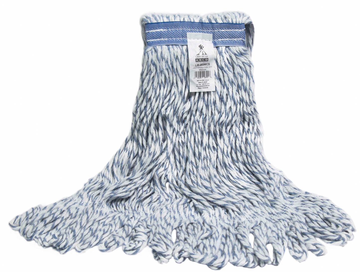 Small Candy Striped Finish Mop Blue / White Narrow Band