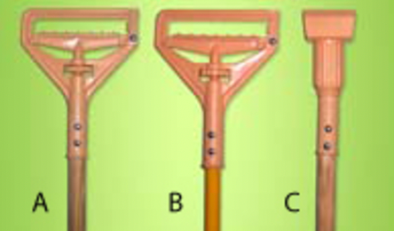 Janitor Plastic Jaw Clamp Wood Handle 1-1/8" x 60"