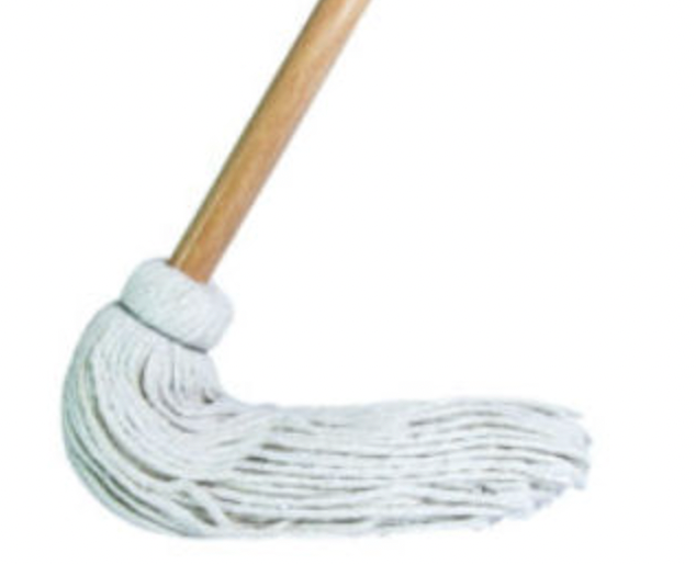 Cotton Deckmop #32 Wood Handle w/ Clear Coating