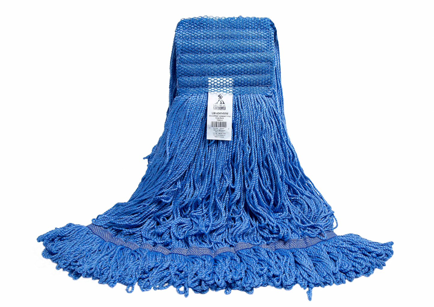 Medium Microfiber Looped End Mop Blue Wide Band