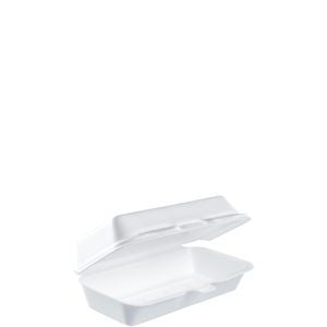 Foam Hinged Containers (Non Perf) Hot Dog 7 1/8 x 3 3/4 x 2 1/4
