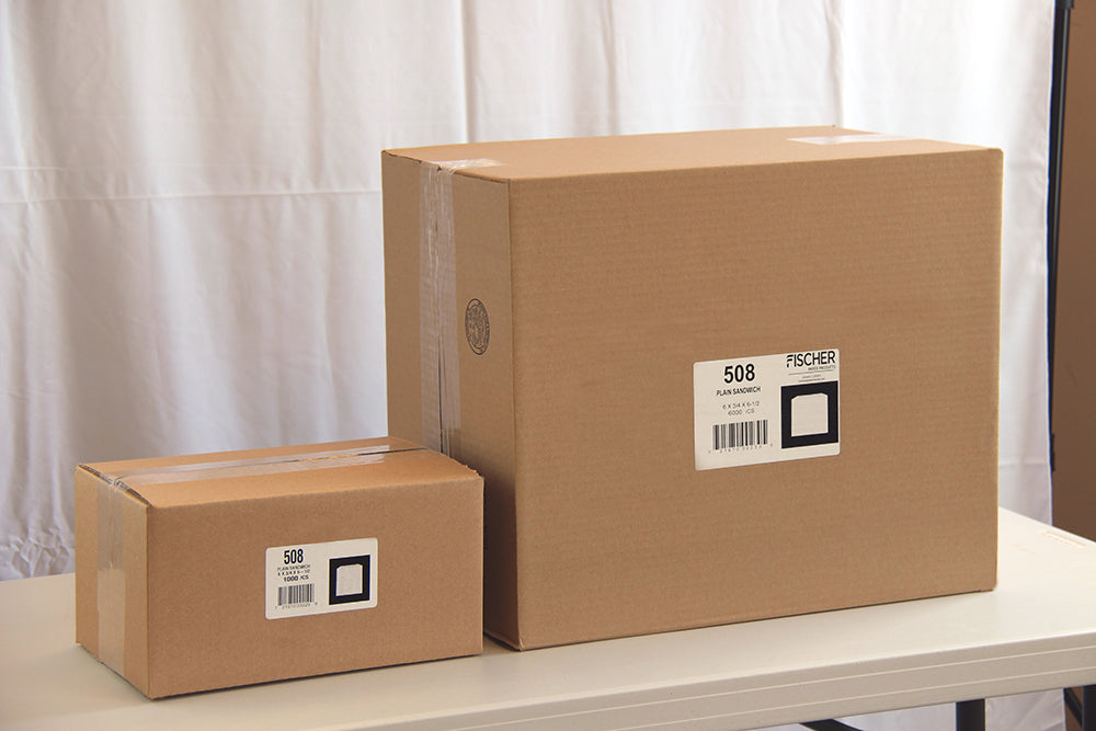 Plain Grease Resistant Sandwich Bag 6" x 3/4" x 6 1/2" White