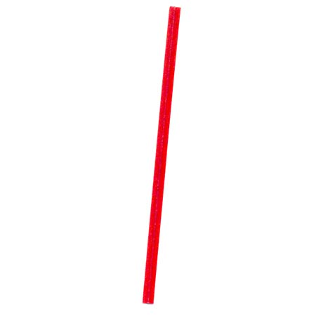 4" x 3/16" Red Twist Tie Paper with Single Wire
