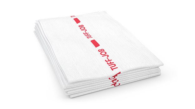 Tuff-Job Antimicrobial Food Wiper White/Red Logo 12" X 21" 1/4 Fold