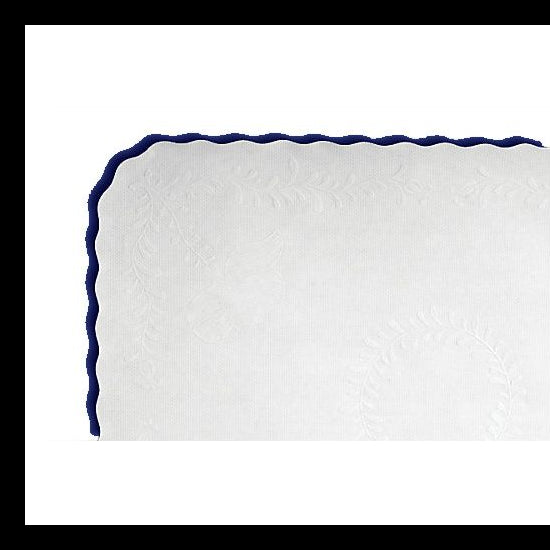 Scalloped Edge Heavy Tray Cover White 12.75" X 16.63" Seville Rose