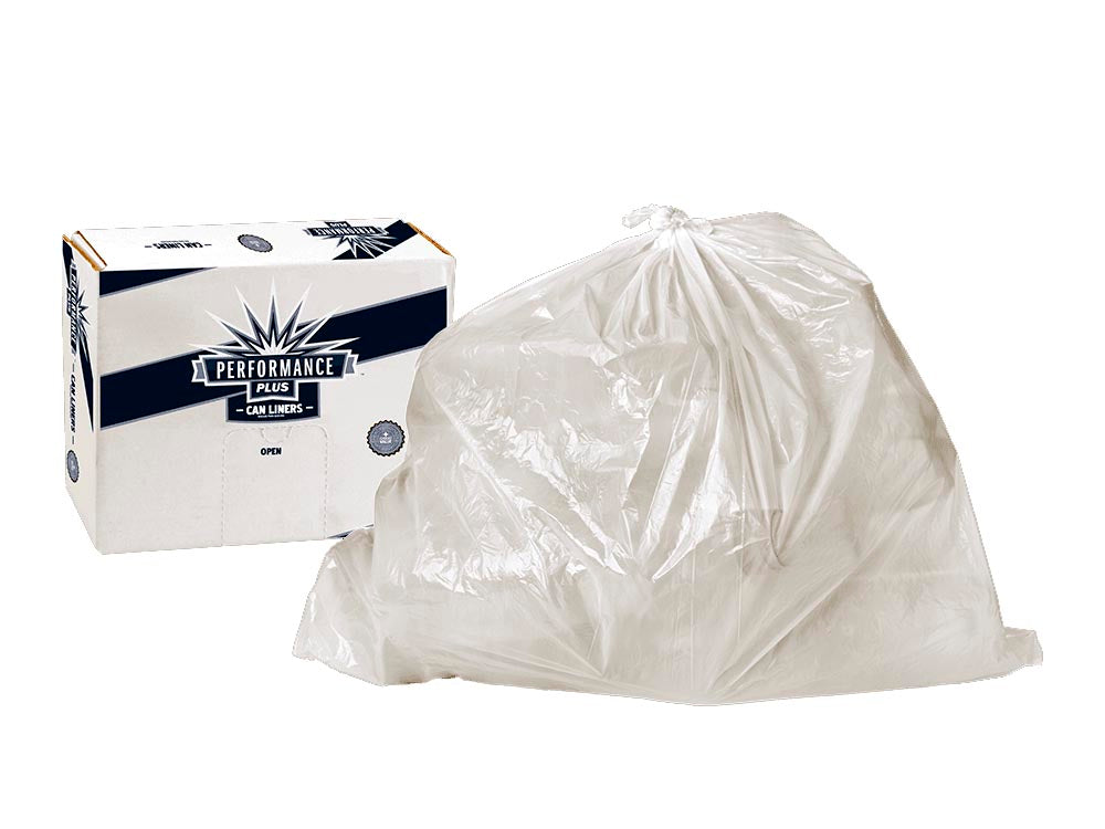 43x46 .59mil Clear Glutton 56 gal Hi-Density liner interleaved roll